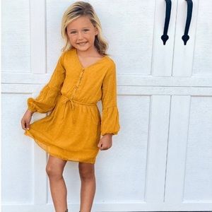 Mustard Yellow Baby Dot Dress